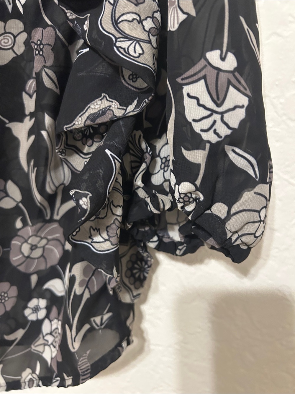 🧸Gretchen Scott rufflestiltskin topkapi black size M EUC - Picture 4 of 12
